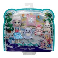 Ігровий набір Enchantimals Родина Білої Ведмедиці Прістіни (GJX47)