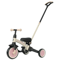 Велосипед біговел з ручкою Qplay Stager 3 в 1 Beige-Pink (T80STAGERBeigePink) 