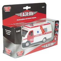 Автомодель Технопарк Газель реанімація зі світлом, укр. озвучка (CT-1276-1U)