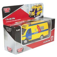 Автомодель Технопарк Газель поліція зі світлом, укр. озвучка (CT-1276-17PU)