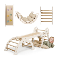 Набір 4в1 Goodevas Монтессорі: трикутник, арка, гірка, подушка (E556) 