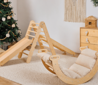 Набір 5в1 Goodevas Монтессорі: трикутник, арка, гірка, сітка, подушка (E013)