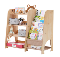 Велика полиця Goodevas Монтессорі 2в1 для книг та іграшок, молочний (E655)