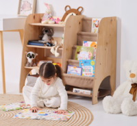 Велика полиця Goodevas Монтессорі 2в1 для книг та іграшок, сірий (E662)