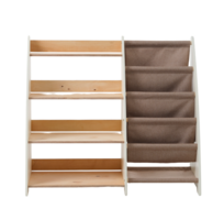 Стандартна полиця Goodevas Монтессорі 2в1 для книг та іграшок, молочний (E624) 