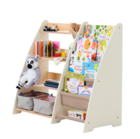 Стандартна полиця Goodevas Монтессорі 2в1 для книг та іграшок, молочний (E624)