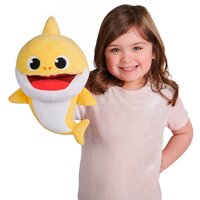 Интерактивная мягкая игрушка на руку Baby Shark с изменением темпа проигрывания Малыш Акуленок (7711716118134)