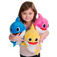 Интерактивная мягкая игрушка на руку Baby Shark с изменением темпа проигрывания Малыш Акуленок (7711716118134)