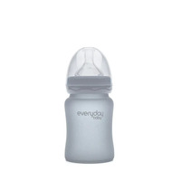 Дитяча скляна пляшечка Everyday Baby Silicone Coated з силіконовим покриттям, сірого кольору, 150 мл (10311) 