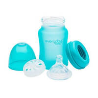 Дитяча скляна пляшечка Everyday Baby Silicone Coated з силіконовим покриттям, бірюзового кольору, 150 мл (10203)