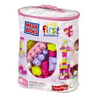 Конструктор Fisher-Price Mega Bloks рожевий 80 деталей (DCH62)