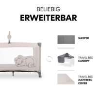 Дитячий манеж Hauck Dream N Play Go Pooh Rainbow Beige (4007923608890)