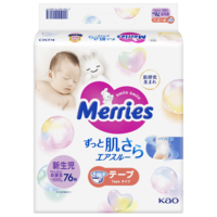 Підгузки Merries NB для новонароджених до 5 кг, 76 шт. (4901301418975) 