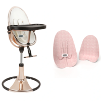 Стільчик для годування BLOOM Fresco Rose Gold, бавовняний вкладиш blush pink (U10515-GRB\U10543-P) 
