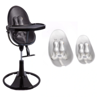 Стільчик для годування BLOOM Fresco Black, вкладиш Lunar Silver (E10535-BB\E10516-LSL) 