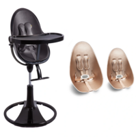 Стільчик для годування BLOOM Fresco Black, вкладиш Rose Gold (E10535-BB\E10516-RGL) 