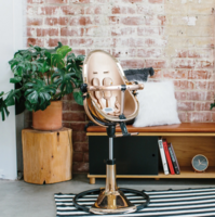 Стільчик для годування BLOOM Fresco Rose Gold, вкладиш rosewater (U10515-GRB\E10540-RWL)