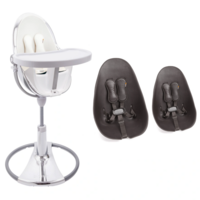 Стільчик для годування BLOOM Fresco Silver, вкладиш midnight black (E10535-S\E10516-MBL) 