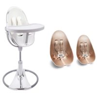 Стільчик для годування BLOOM Fresco Silver, вкладиш Rose Gold (E10535-S\E10516-RGL) 