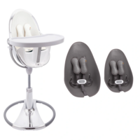 Стільчик для годування BLOOM Fresco Silver, вкладиш Snake skin grey (E10535-S\E10516-SSG) 