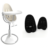 Стільчик для годування BLOOM Fresco White, бавовняний вкладиш midnight black (E10535-W\U10543-MB) 