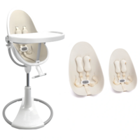 Стільчик для годування BLOOM Fresco White, вкладиш Coconut white (E10535-W\E10516-CWL) 