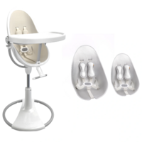 Стільчик для годування BLOOM Fresco White, вкладиш Lunar Silver (E10535-W\E10516-LSL) 