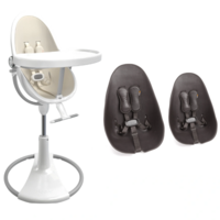 Стільчик для годування BLOOM Fresco White, вкладиш midnight black (E10535-W\E10516-MBL) 