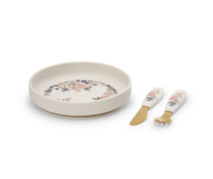 Набір для годування Elodie Details Silicone Plate Set Blue Garden Lt Placement (60246200873NA) 
