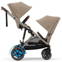 Коляска для двійні Cybex e-Gazelle S Almond Beige з електроприводом (522117124-02)