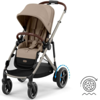 Коляска для двійні Cybex e-Gazelle S Almond Beige з електроприводом (522117124-02)