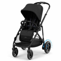 Коляска для двійні Cybex e-Gazelle S Moon Black з електроприводом (522117121-02)