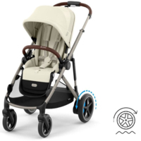 Коляска для двійні Cybex e-Gazelle S Seashell Beige з електроприводом (522117123-02)