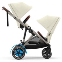 Коляска для двійні Cybex e-Gazelle S Seashell Beige з електроприводом (522117123-02)
