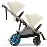 Коляска для двійні Cybex e-Gazelle S Seashell Beige з електроприводом (522117123-02)
