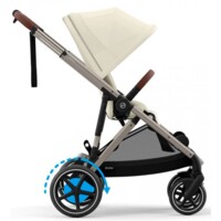 Коляска для двійні Cybex e-Gazelle S Seashell Beige з електроприводом (522117123-02)