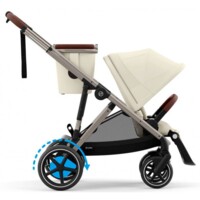 Коляска для двійні Cybex e-Gazelle S Seashell Beige з електроприводом (522117123-02)