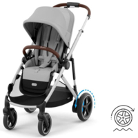 Коляска для двійні Cybex e-Gazelle S Stone Grey з електроприводом (522117125-02)