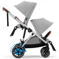 Коляска для двійні Cybex e-Gazelle S Stone Grey з електроприводом (522117125-02)