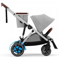 Коляска для двійні Cybex e-Gazelle S Stone Grey з електроприводом (522117125-02)
