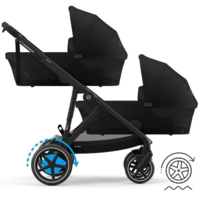 Коляска для двійні Cybex e-Gazelle S Moon Black 2в1 з електроприводом (52211711-02) 