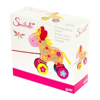 Дерев'яна каталка goki Конячка Susibelle (54944)