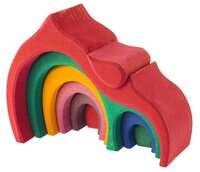 Конструктор дерев'яний Nic Будинок Габлі великий червоний (NIC523030)