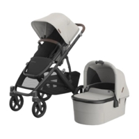 Універсальна коляска 2в1 Uppababy Vista V3 Savannah Pearl Gray Jacquard/Carbon Frame/Chestnut Leather (0303-VIS-EU- SAV) 