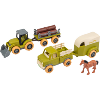 Ігровий набір Otamanko Фермерське господарство Трактор із причепом, вантажівка з причепом і кінь (5320166) 