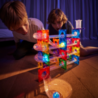 Магнитные блоки Cleverclixx Ball Run Dazzling Lights Pack Intense (6096124770725)