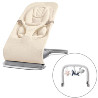 Стільчик-шезлонг Evolve Bouncer Cream + іграшка Toy Bar Ocean Wonders (EVLBNCCRM) 