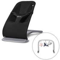 Стільчик-шезлонг Evolve Bouncer Onyx Black + іграшка Toy Bar Ocean Wonders (EVLBNCONYX) 