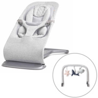 Стільчик-шезлонг Evolve Bouncer Light Grey + іграшка Toy Bar Ocean Wonders (EVLBNCLTGRY) 