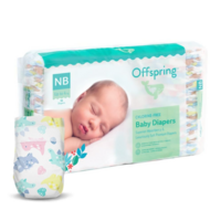 Підгузки Offspring Dinoland, розмір NB, до 4 кг, 56 шт. (DP-OI-FAT-NB56P-DNL) 